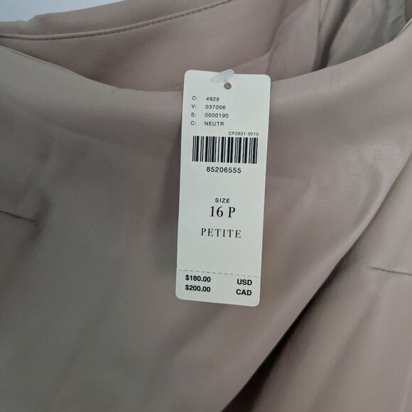 Anthropologie Faux Leather One-Shoulder Asymmetrical Midi Dress - Picture 4 of 8